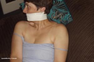 www.boundkathy-friends.com - Kathy bound with tape thumbnail