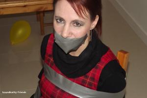www.boundkathy-friends.com - Tiffany all taped up thumbnail
