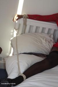 www.boundkathy-friends.com - Bounty tied to bed thumbnail