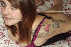 www.boundkathy-friends.com - Esteem tied on the bed thumbnail