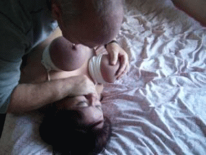 www.boundkathy-friends.com - Andrea tied to bed vid part 2 thumbnail